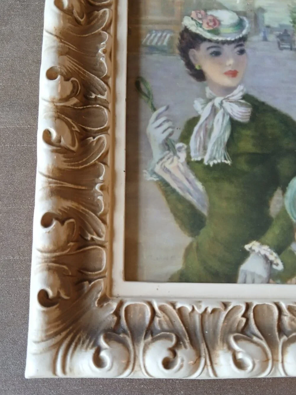 Vintage 1950s-1960s, Cherry Jeffe Huldah, Mother-Daughter, Framed